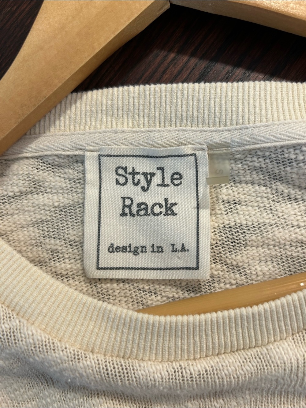 Style Rack Distressed Cropped Long-Sleeve Top - Cream - Picture 3 of 6